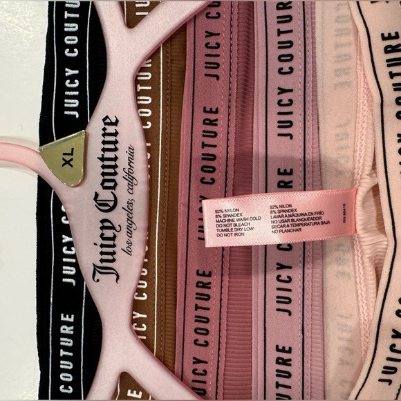 JUICY COUTURE Intimates 5 Pack Panties No Panty Lines Ribbed STYLE JC1626 NWT XL - Picture 3 of 11